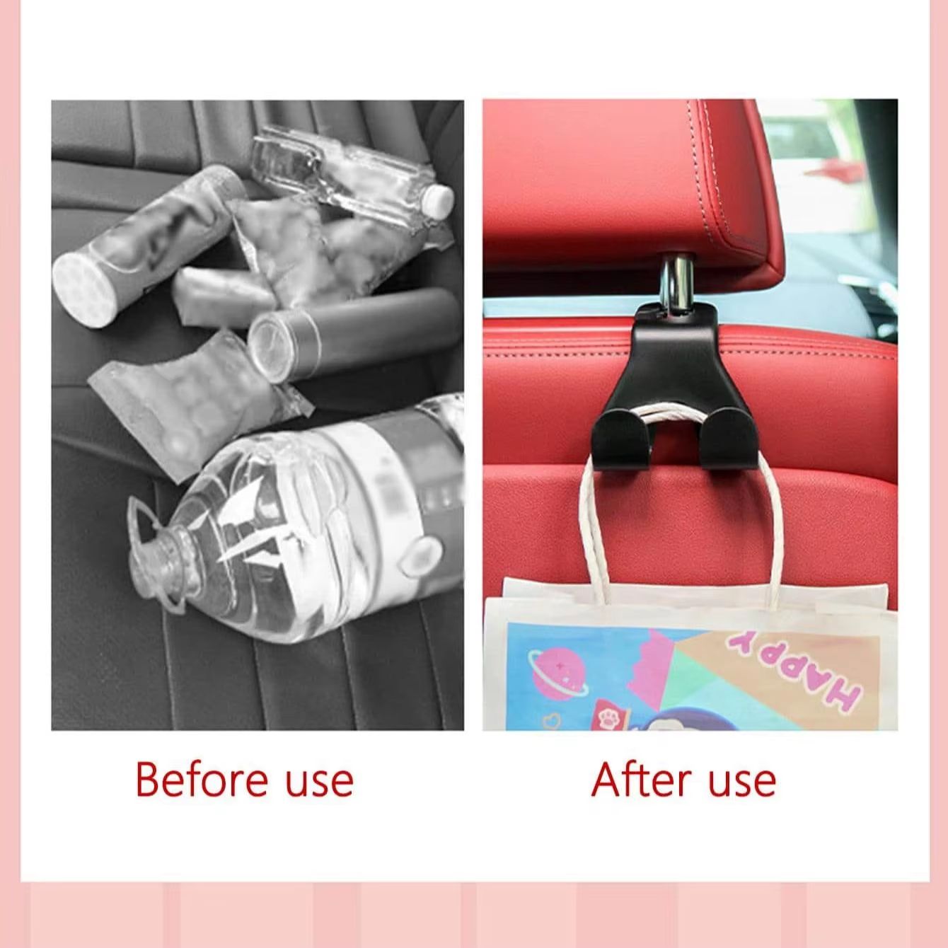 Concealed Multifunctional Headrest Hook & Phone Holder – Universal Car Seat Back Mount