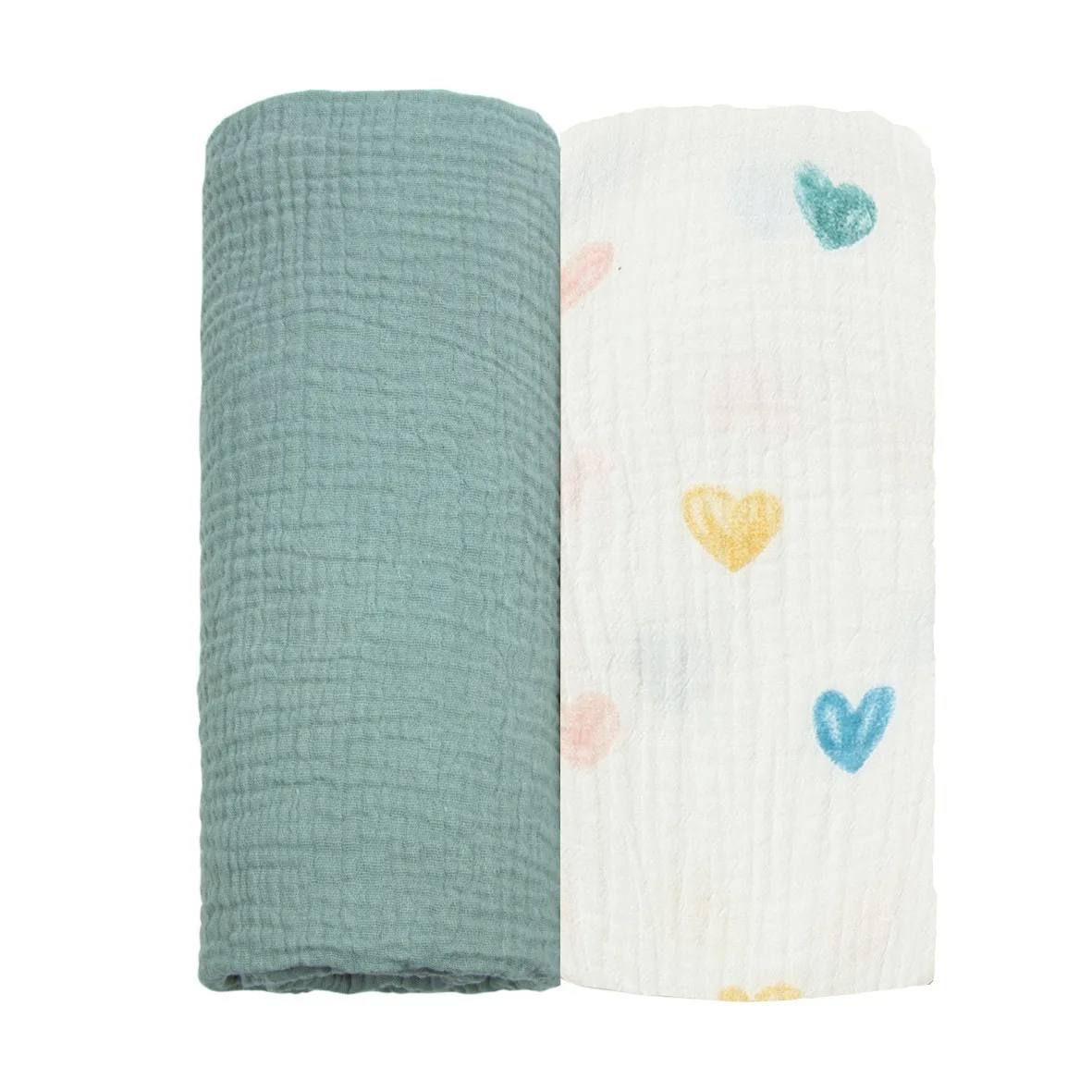 Baby Wrap, Cotton Muslin Swaddle Blankets, Soft Bedding Receiving Blanket