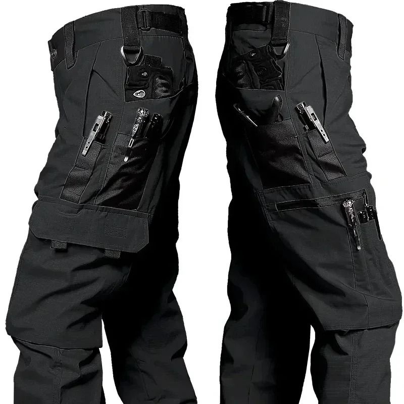 Men Tactical Cargo Work Pants Waterproof Outdoor Hiking Trousers