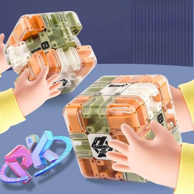 GlowMaze 3D Maze Cube Transparent Rolling Ball Puzzle