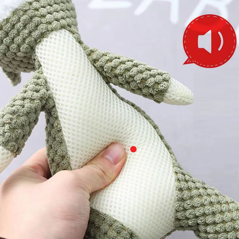 Plush Cartoon Puppy Dog Toy Interactive Chew and Squeak Toy for Small Dogs
