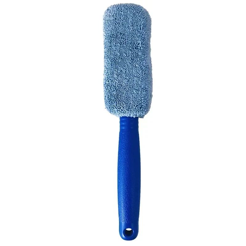 Microfiber Car Wheel Cleaning Brush – Soft Tire & Rim Wash Brush with Ergonomic Handle