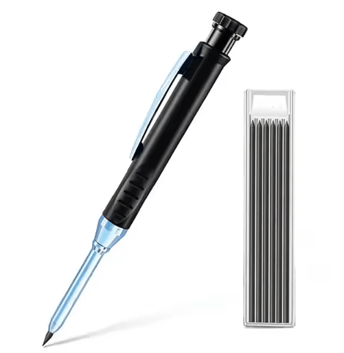 2.8mm Carpenter Mechanical Pencil Set – Long Head Marking Tool with Sharpener