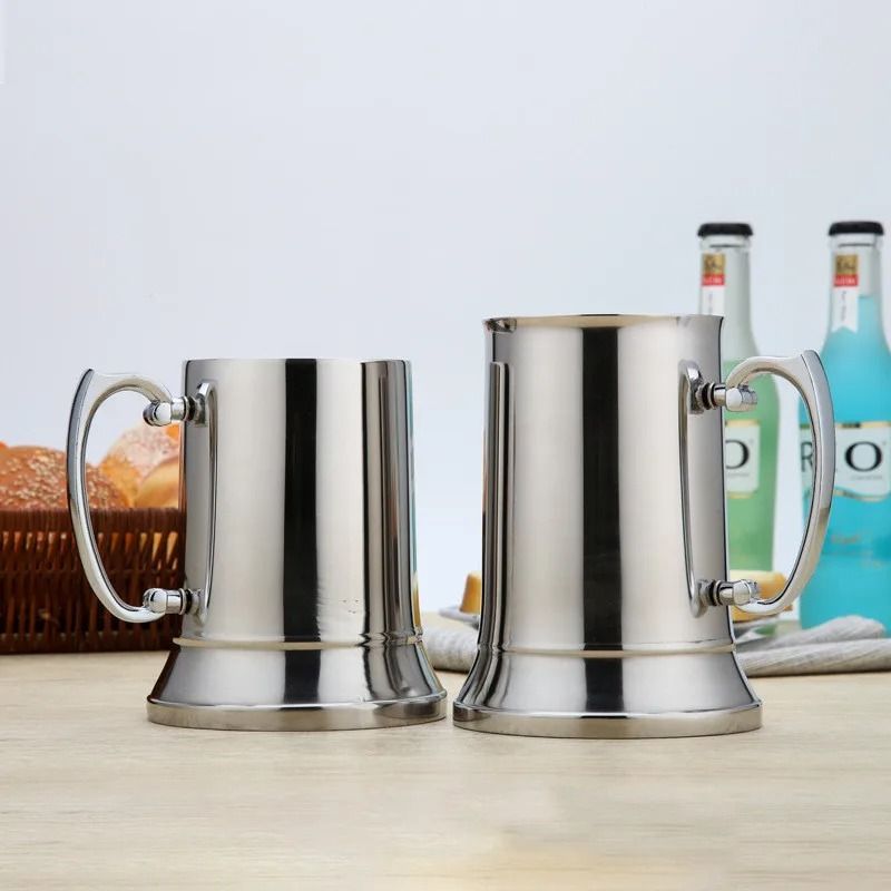 Stainless Steel Double Wall Tankard Stein Beer Mug