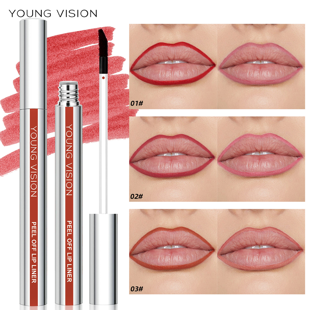 Tear Off Lip Liner, Peel Off Lip Liner Matte, Smudge Free Hook and Loop Lip Pencil, Long Lasting Makeup Pencil