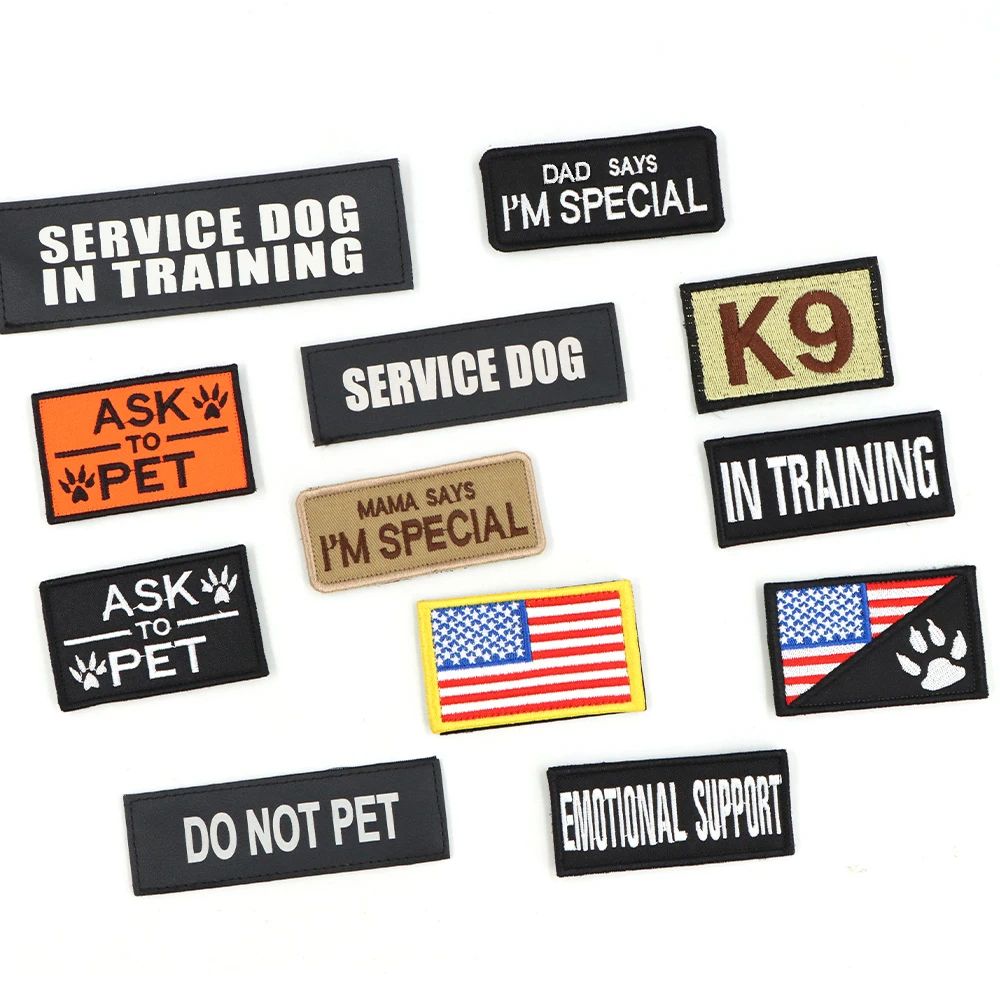 12 pcs Tactical Dog Patch Set Bundle