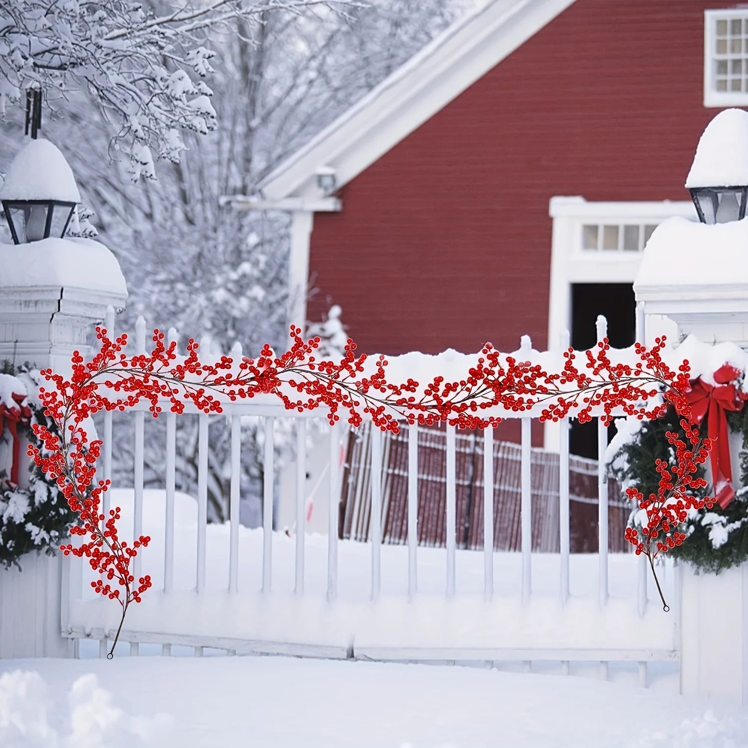 Artificial Cranberry Vine Christmas Garland for Home and Event Decoration