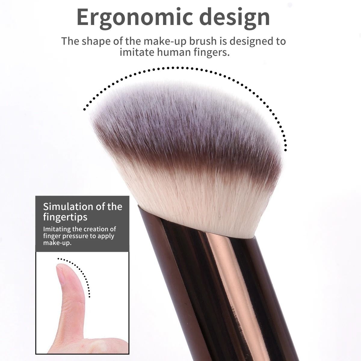 Maange Makeup Brushes Double Head Foundation Powder Concealer Blusher Bronzer Makeup Brush