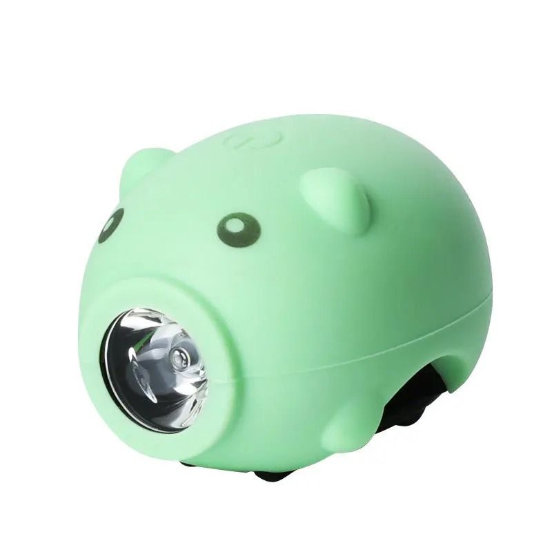Rechargeable Cute Pig Bicycle Front Light Cartoon Bike Headlight