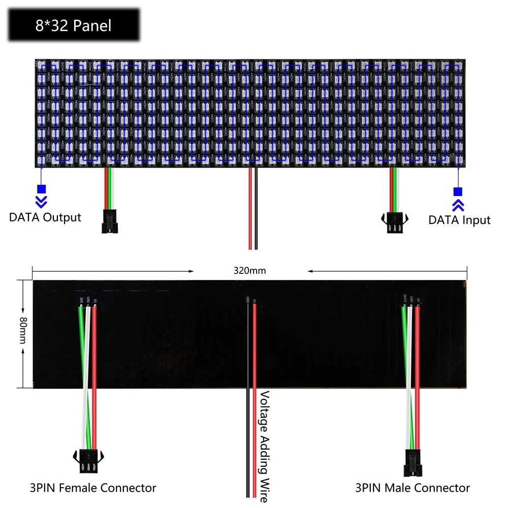 WS2812B RGB LED Flexible Addressable Matrix Panel