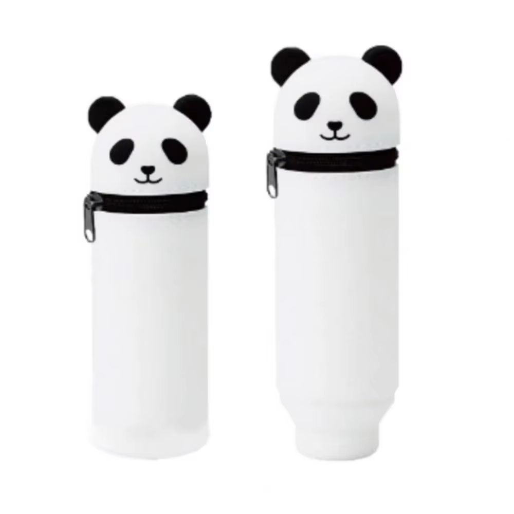 Silicone Cartoon Animal Pencil Case Foldable Pen Pouch with Zipper