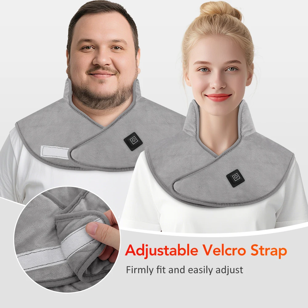 USB Heated Back Wrap, Electric Heating Shoulder Neck Pad, Soft Hot Compress Neck Shoulder Pad