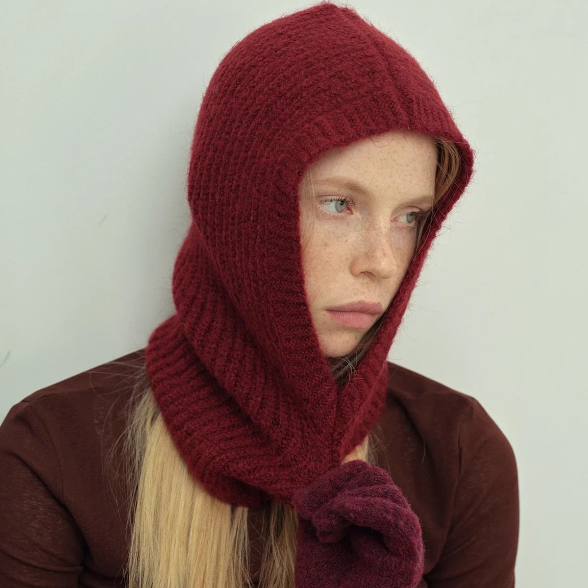 Cashmere and Alpaca-Touch Thermal Balaclava Hood