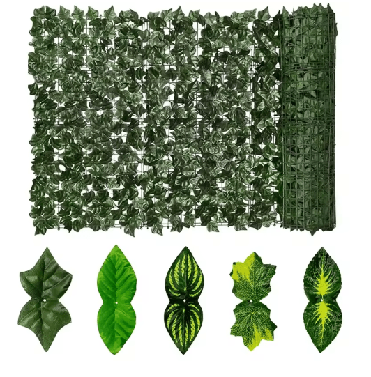 Artificial Ivy Privacy Fence 50 by 500 cm Balcony & Garden Leaf Screen Decor