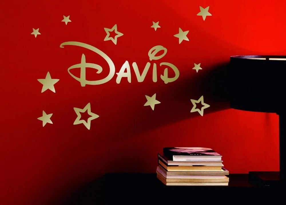 Custom Name & Stars Decal – High-Definition Personalized Nursery Wall Art