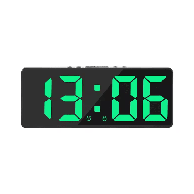 Smart Voice Control LED Digital Alarm Clock – Temperature Display & Snooze Night Mode