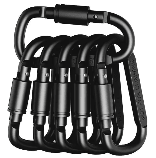 4–6PCS Aluminum Carabiner Keychain Clips Tactical EDC Camping Hooks