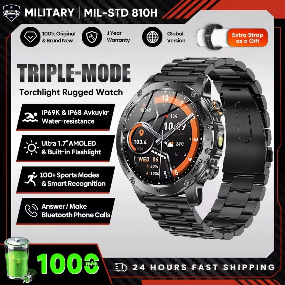PowerPulse AMOLED GPS Smart Watch Bluetooth Call NFC Fitness Watch