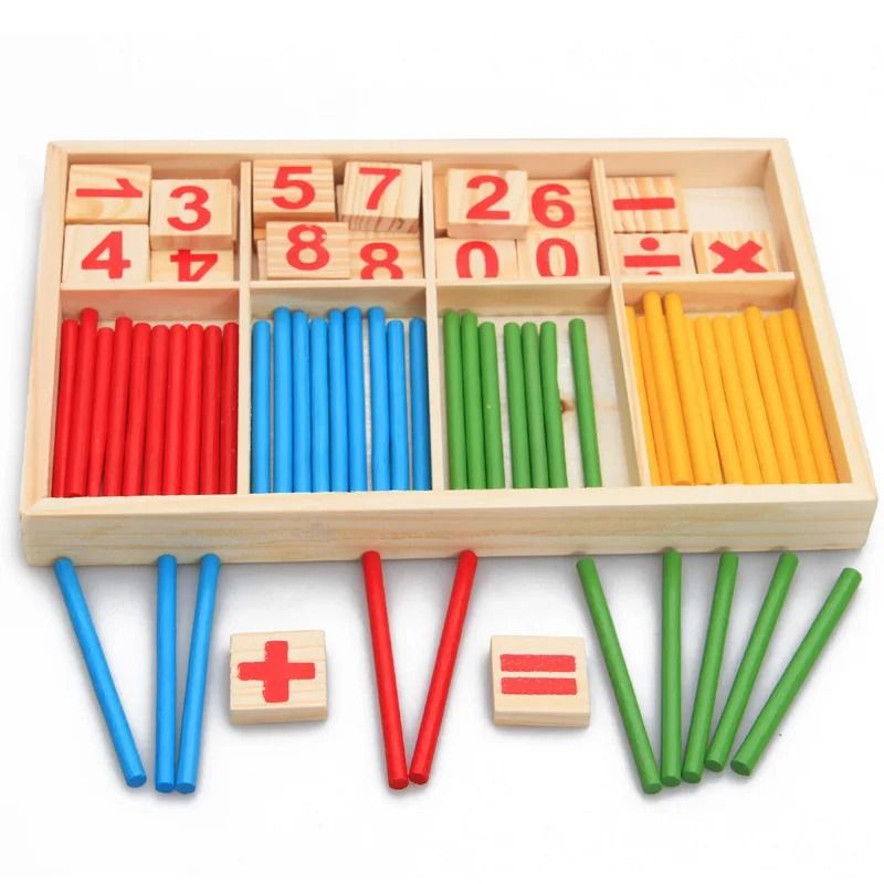 Montessori Wooden Fire Truck Busy Board Math Fishing Learning Toy