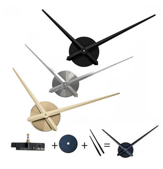 DIY 3D Large Wall Clock Kit Modern Quartz Mechanism with Big Clock Hands
