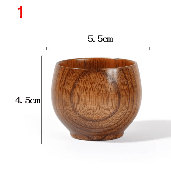 Handmade Wooden Beer Cup Natural Spruce Wood Big Belly Drink Mug