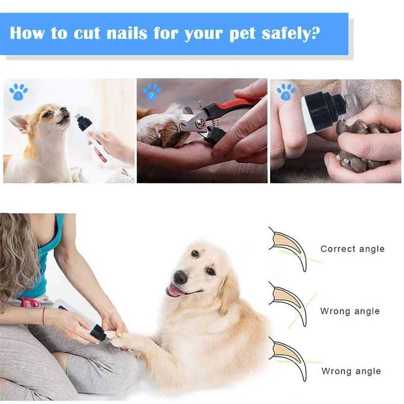 Electric Dog & Cat Nail Grinder – Quiet, Painless Professional Grooming Tool