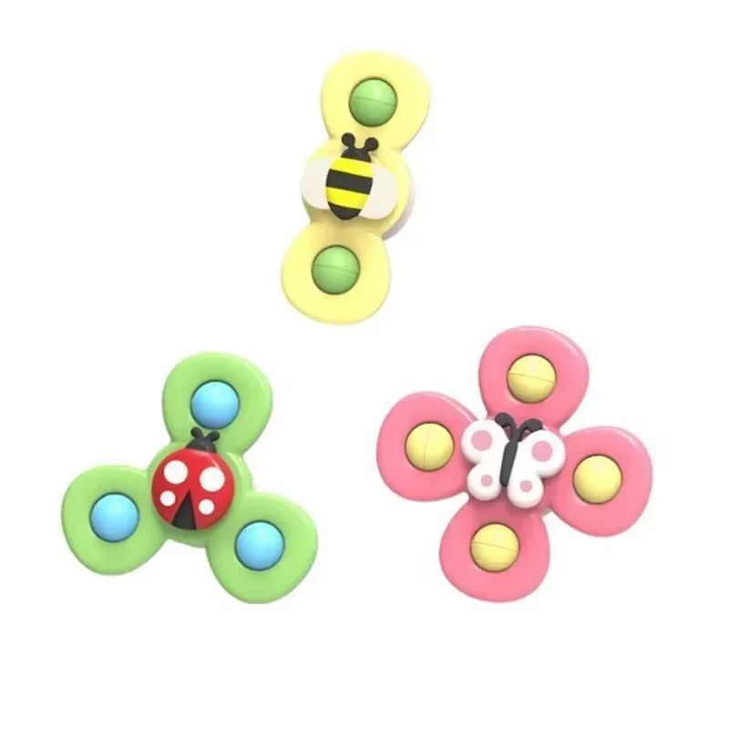 SplashSpin 3 Pack Suction Spinner Baby Bath Toys Set
