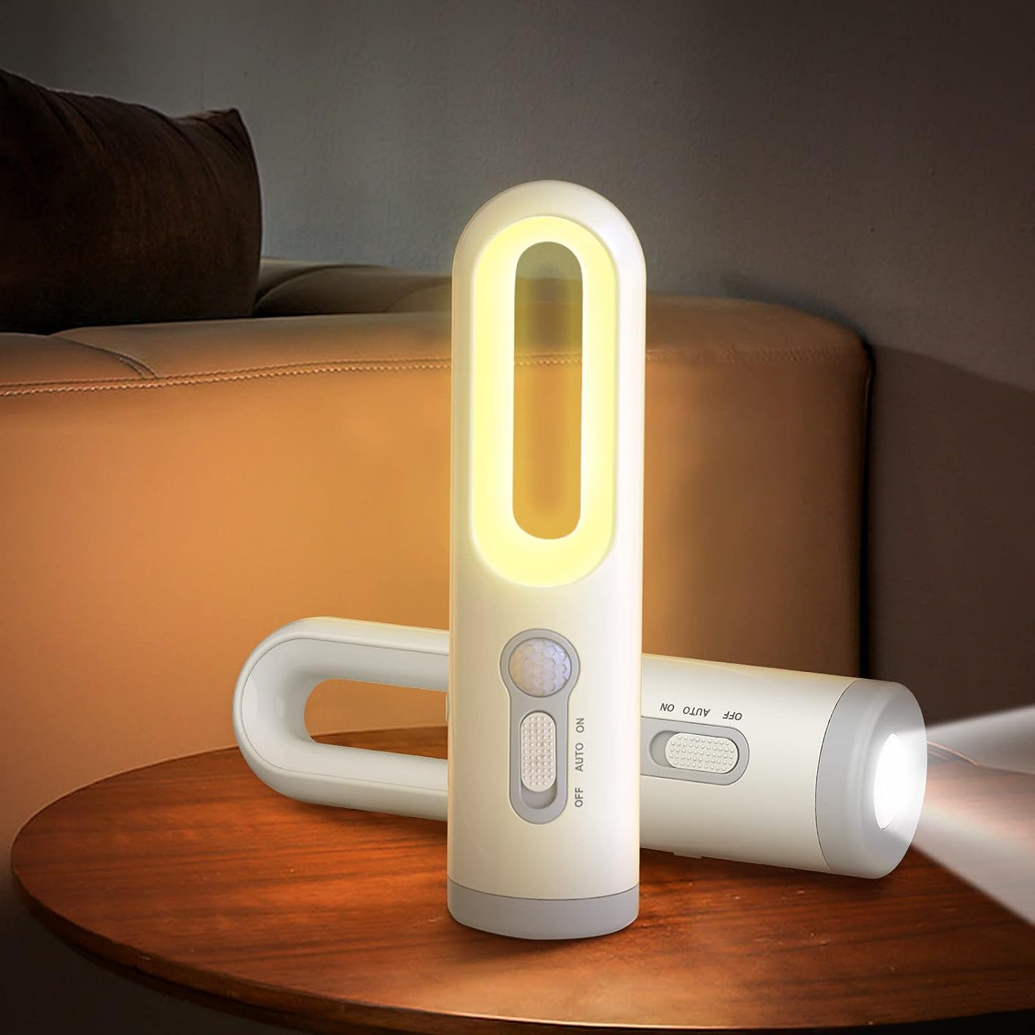 2 in 1 LED Portable Light, Motion Sensor Flashlight, Baby Feeding Lamp, Bedroom Bathroom, Camping Reading, Eye Care