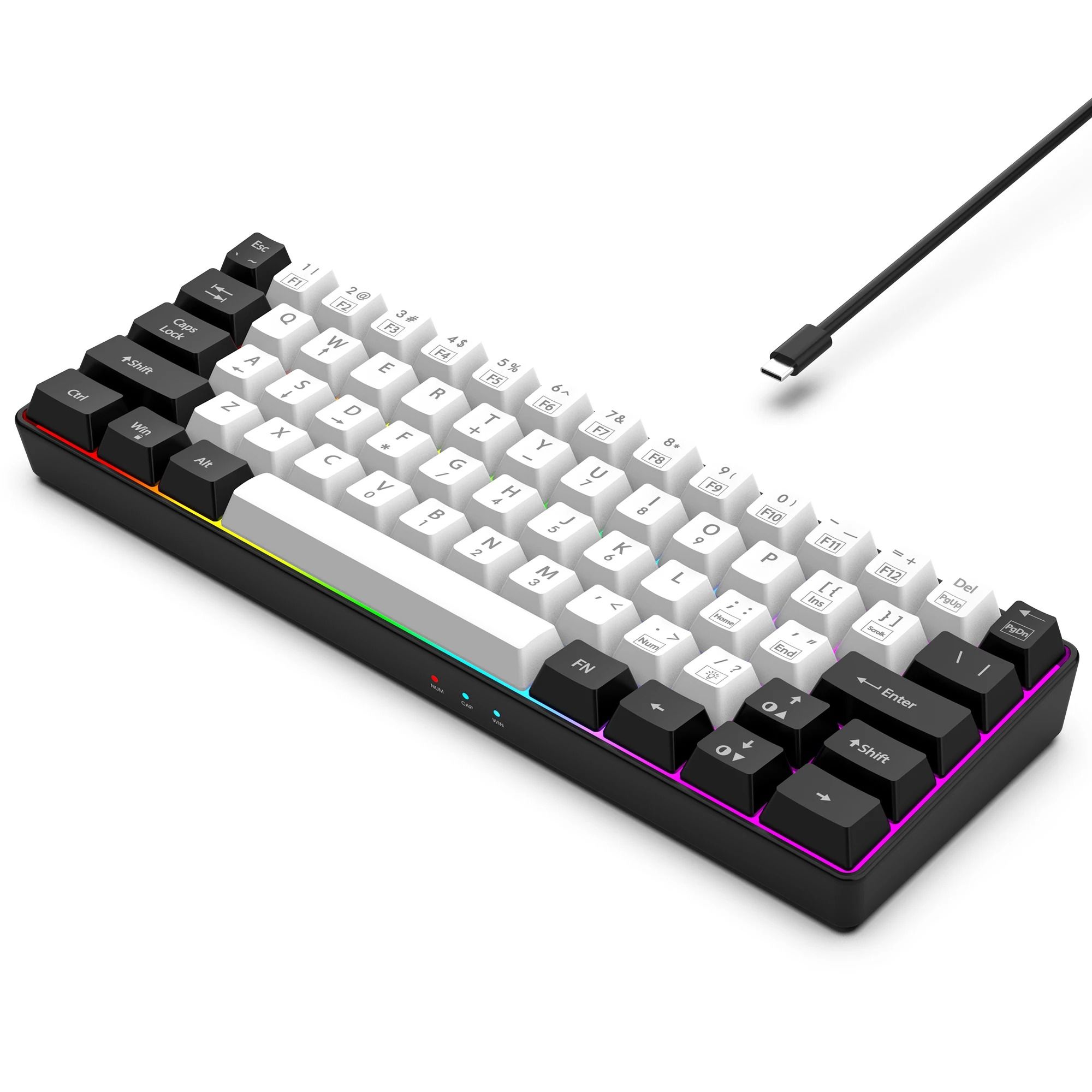 60 Wired RGB Backlit Compact Gaming Keyboard