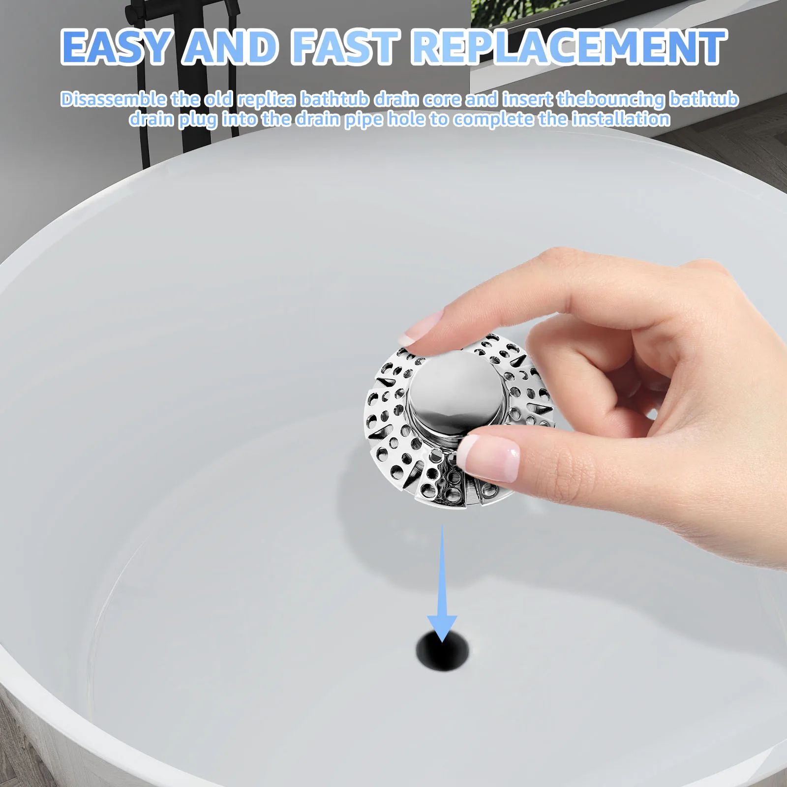 3 in 1 Pop Up Sink Drain Stopper Brass Leak Proof Filter