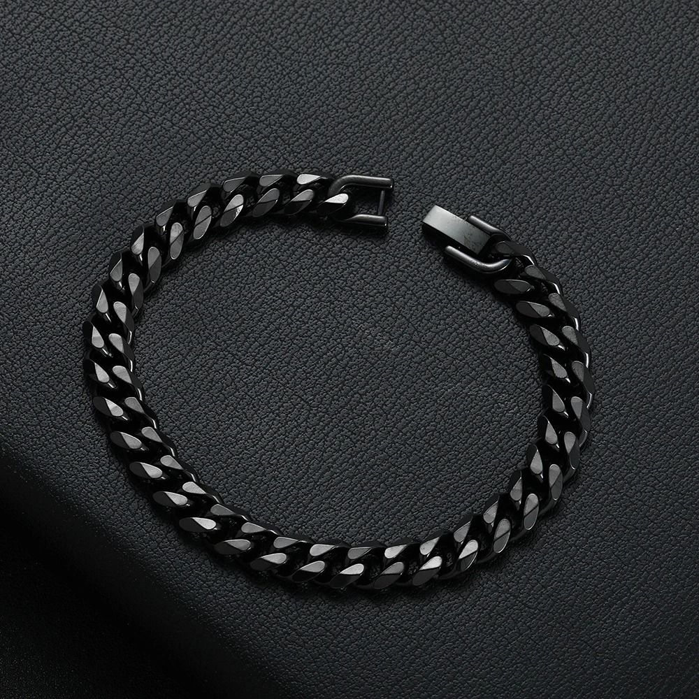 Titanium Steel Cuban Chain Bracelet 8mm