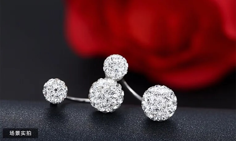 925 Sterling Silver Shambhala Ball Stud Earrings: CHSHINE Fashion Jewelry with Free Wholesale Gifts