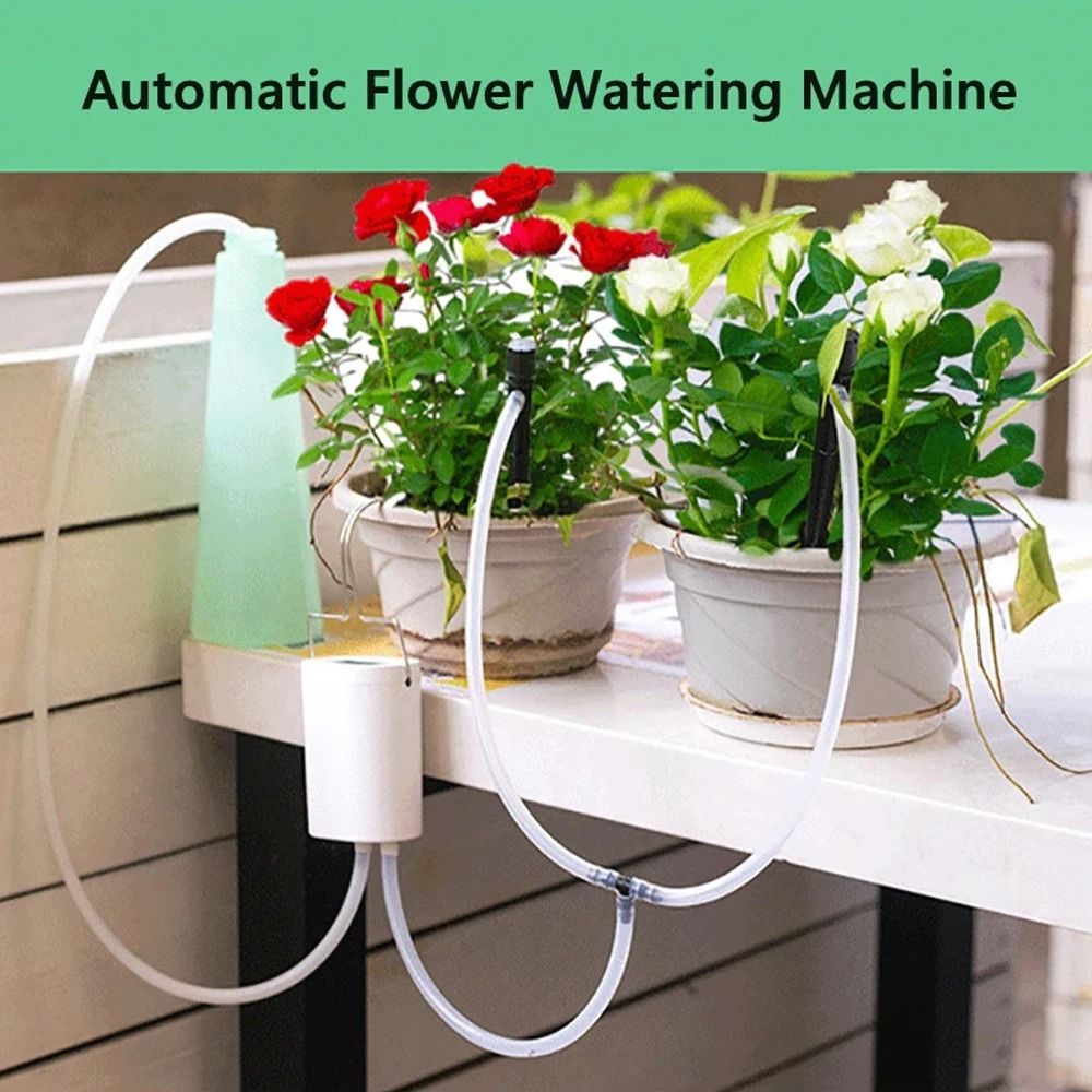 Intelligent Drip Irrigation Self Watering System Kit with 2 to 16 Heads for Indoor and Outdoor Plants