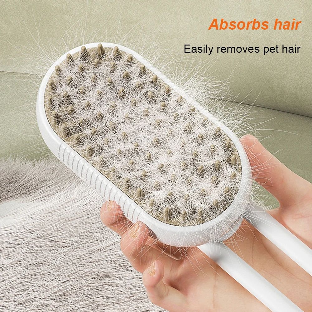 3 in 1 Electric Steam Pet Grooming Brush