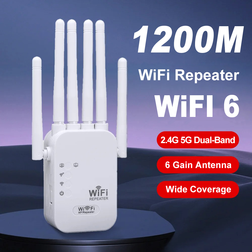Dual Band WiFi Extender Boost Signal Coverage and Reduce Dead Zones at Home