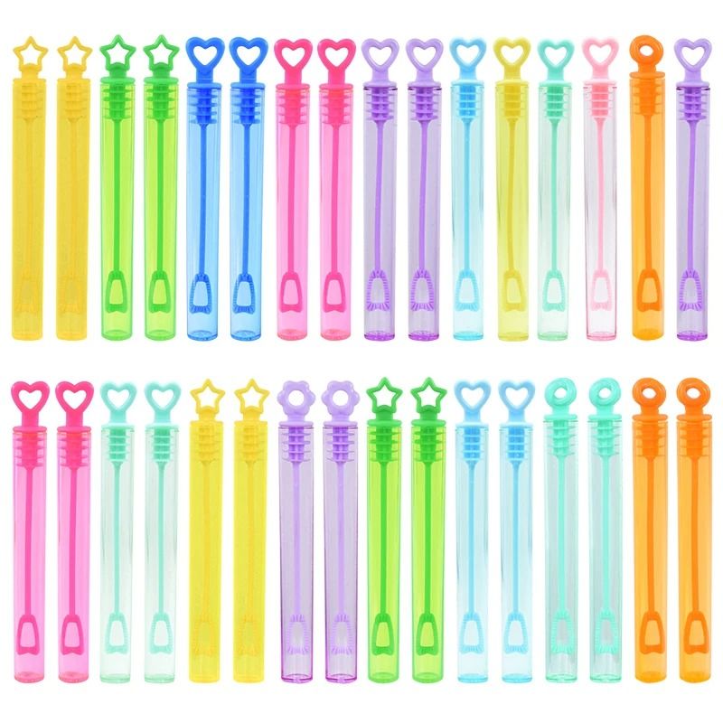 10-Piece Heart Wand Bubble Soap Tubes