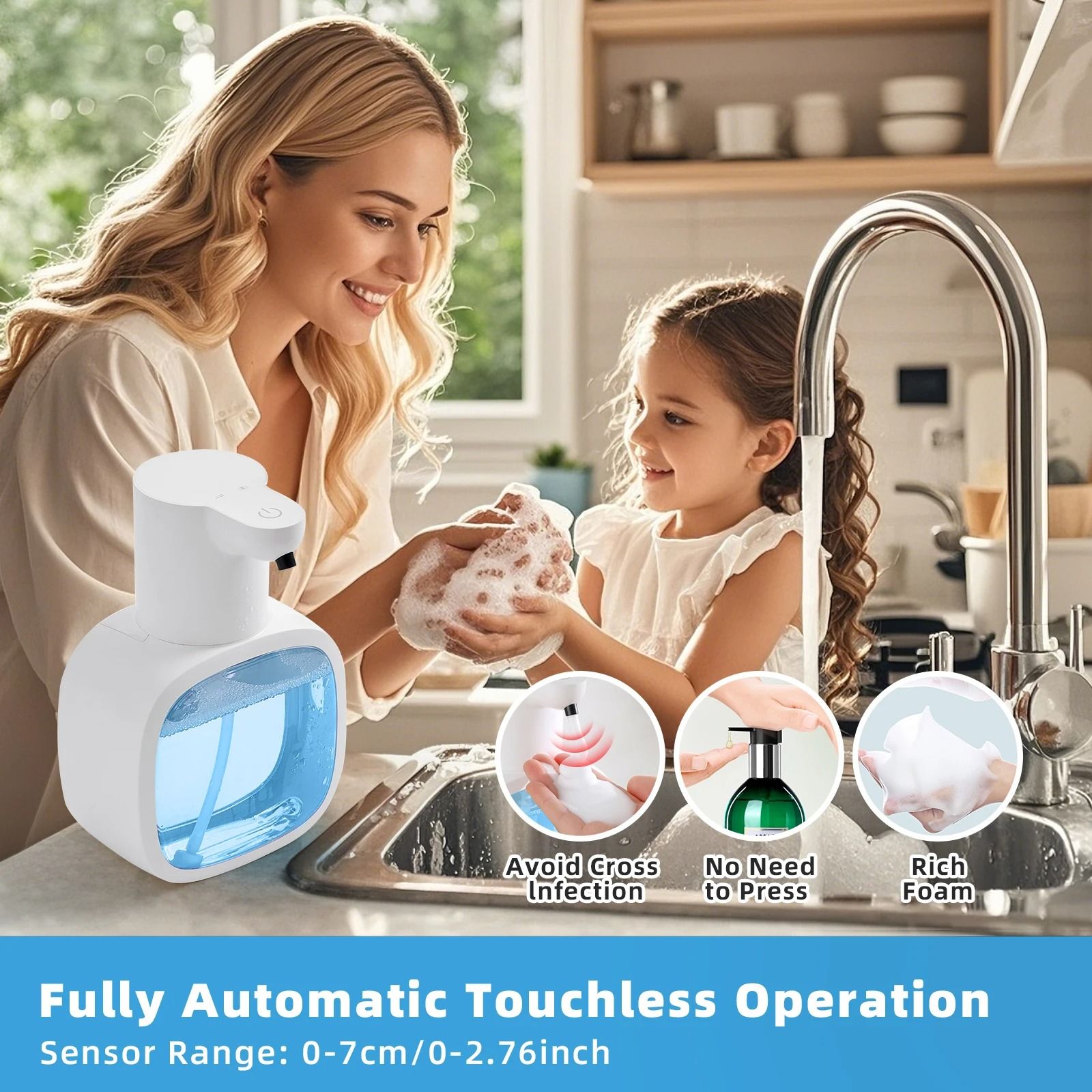 Wall Mounted Automatic Soap Dispenser Foam Smart Hand Washing Machine 500ml