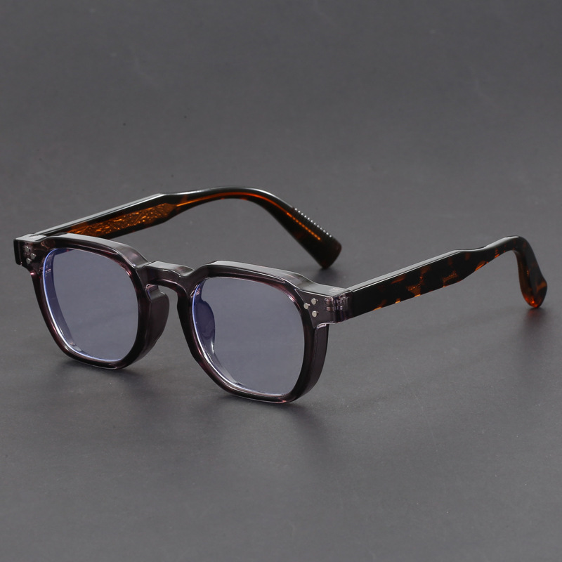 Retro Square Blue Light Blocking Glasses Thick Frame Anti Radiation Eyewear