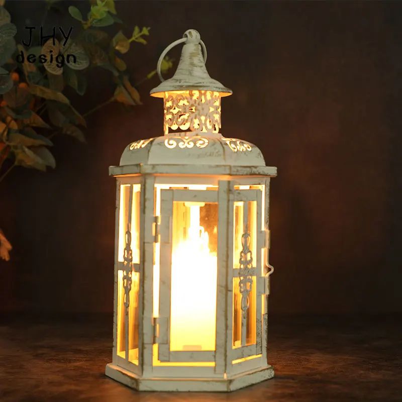 Vintage Metal Hanging Candle Lantern