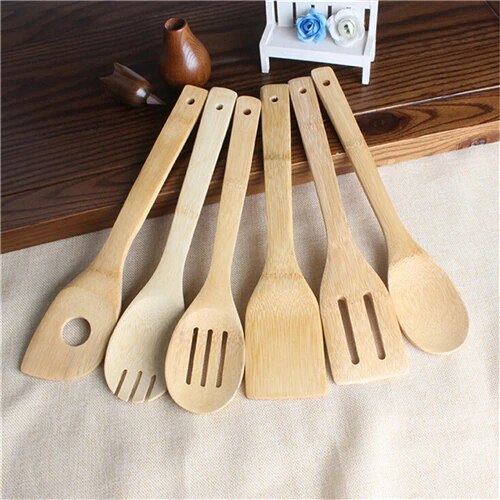 1Pc Bamboo Wooden Spoon Kitchen Cooking Utensil Tool for Soup, Teaspoon, CaterinG