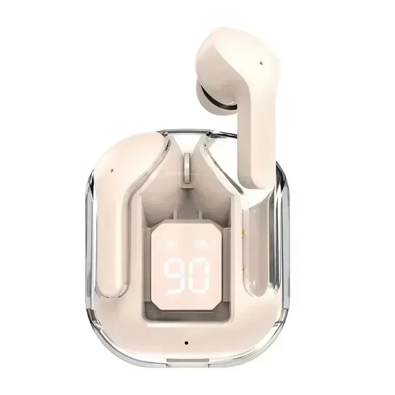 Crystal Sound TWS Transparent Wireless Earbuds with LED Power Display