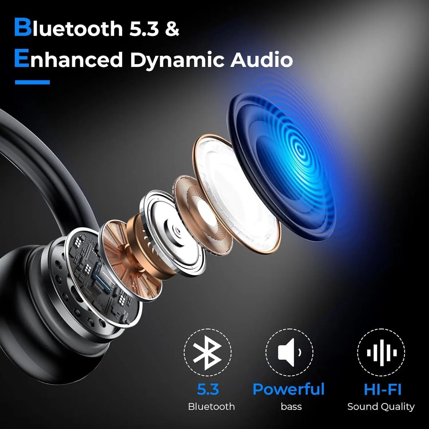Xiaomi Mijia Open-Ear Bone Conduction Headphones with Secure Ear Hook Fit (Bluetooth 5.3)