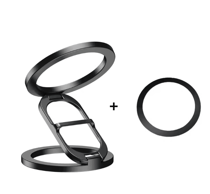 Double Sided Magnetic Phone Stand with MagSafe Ring Holder and Kickstand