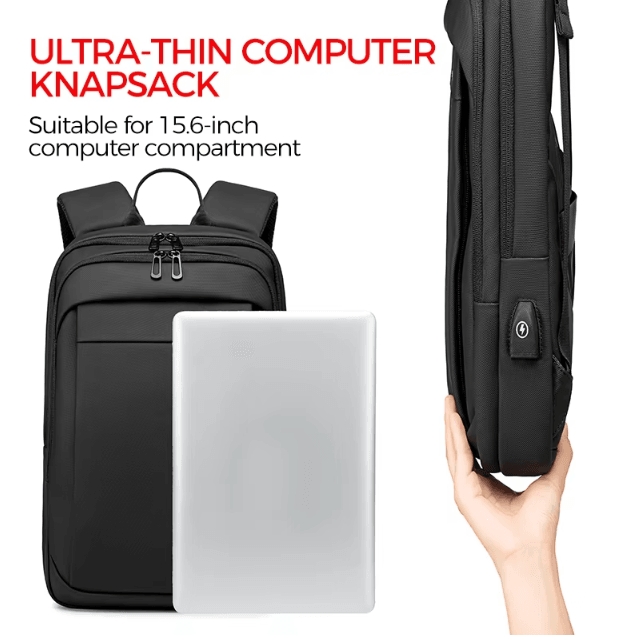 Fenruien Multifunction Waterproof Backpack – USB Charging School & Business Bag Fit 15.6-Inch Laptop