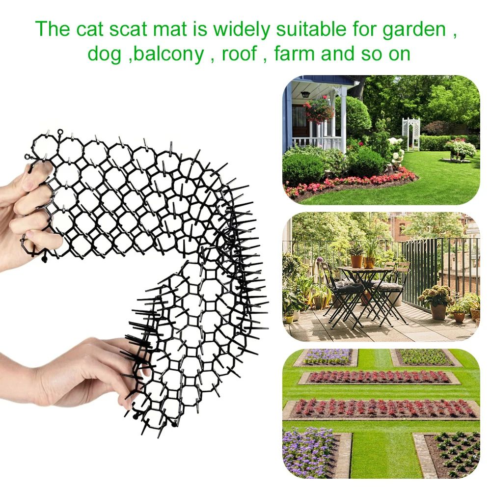 Garden Cat Deterrent Prickle Mat Set