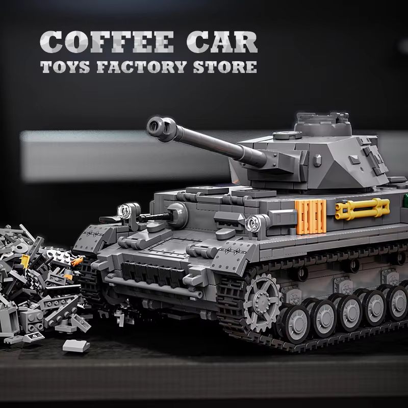 Germany Military Medium Tank IV MOC Bricks Building Blocks Model – WW2 Panzer Toy for Adults and Kids