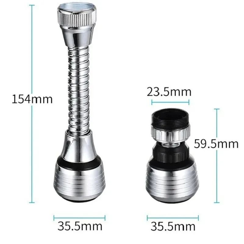 360 Rotating Kitchen Faucet Sprayer Attachment, Anti-Splash Faucet Extender with Universal Tap Nozzle