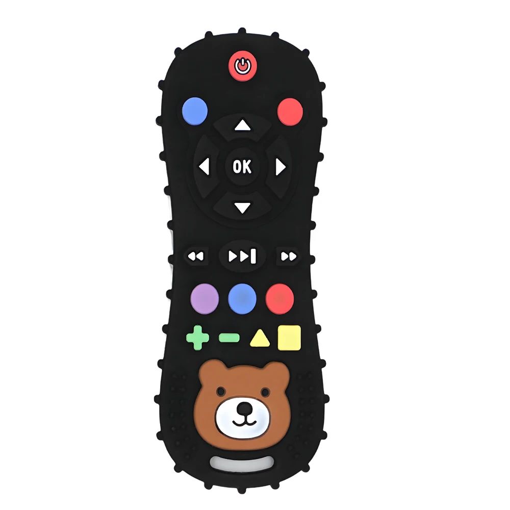 Baby Silicone Remote Teether, Teething Stick Pacifier Glove Toy Set