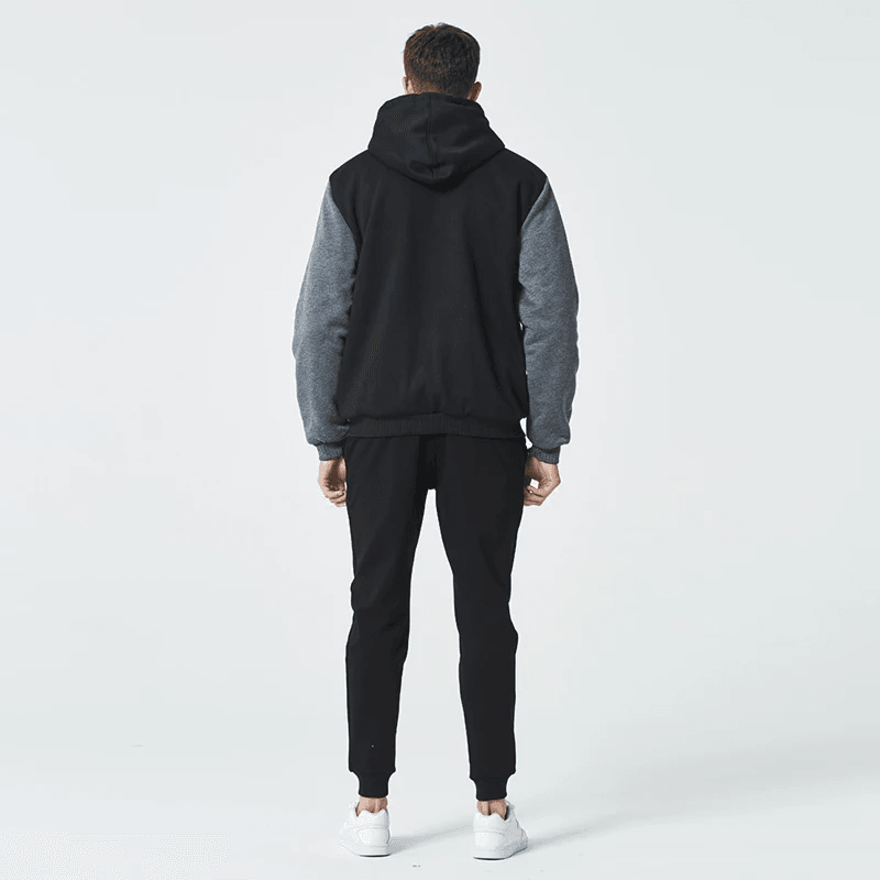 Winter Camo Jacket for Men, Thick Fleece-Lined Hooded Coat, Long Sleeve Casual Streetwear Jacket for Cold Weather