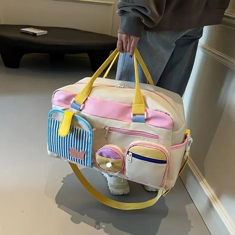 Womens Travel Fitness Bag with Multiple Pockets for Short Trips